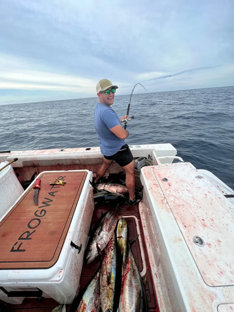 Coast To Coast Sport Fishing's full day offshore charter boat heading to San Diego's premier fishing grounds for bluefin tuna, yellowfin tuna, and marlin fishing adventures